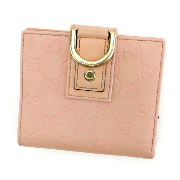 Gucci pink bifold ssima Abbey Wallet leather - Picture 1 of 6